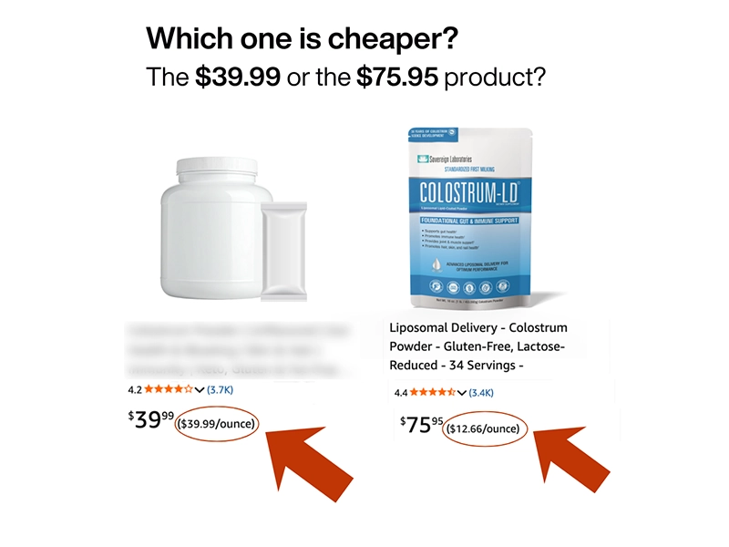 Which one is cheaper. Comparison Shopping for Colostrum Supplements.
