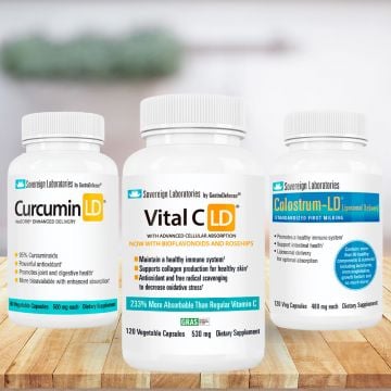 Paquete definitivo para la salud intestinal y inmunológica :: Cápsulas Vital C-LD + Curcumin-LD + Colostrum-LD