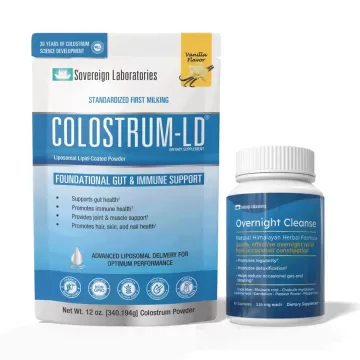 2-Step GI Restoration Bundle :: Overnight Cleanse + 12oz Colostrum-LD, Natural Vanilla Flavor
