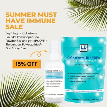 Summer Must Have Immune Bundle: 6oz BioPRPs Powder + 5oz BioIdentical Polypeptides Oral Spray