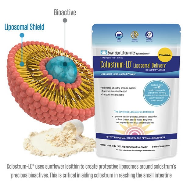Colostrum Powder Vanilla 16oz with Liposomal Delivery