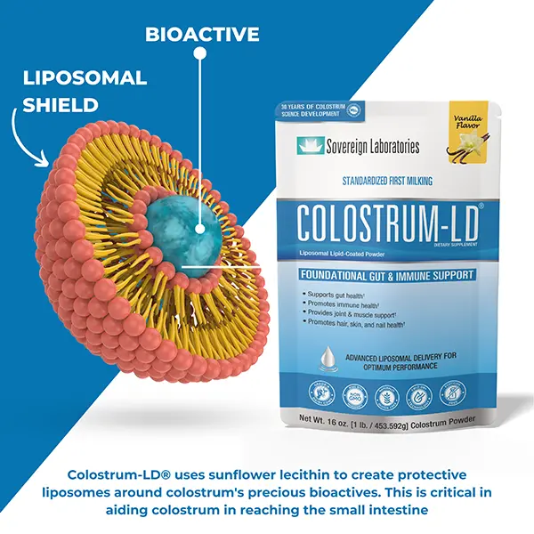 Colostrum Powder Vanilla 16oz with Liposomal Delivery